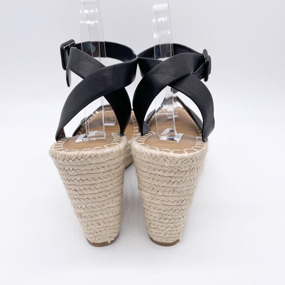 Steve Madden Women's Upstage Espadrille Wedge Sandals Black Size 10M - Picture 2 of 7